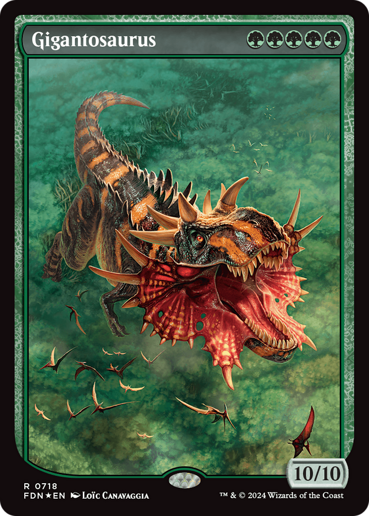 Gigantosaurus (FDN-718) - : (Full Art, textless) Foil