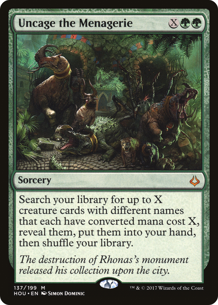 Uncage the Menagerie (HOU-137) -  Foil