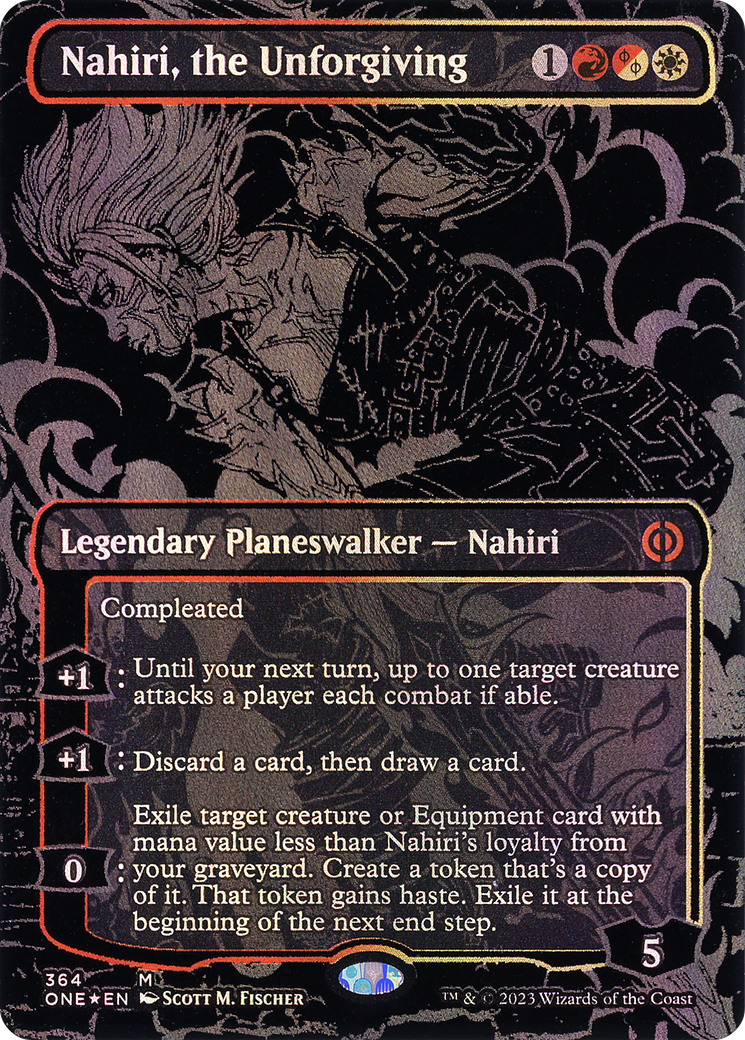 Nahiri, the Unforgiving (ONE-364) -  (Borderless) Foil