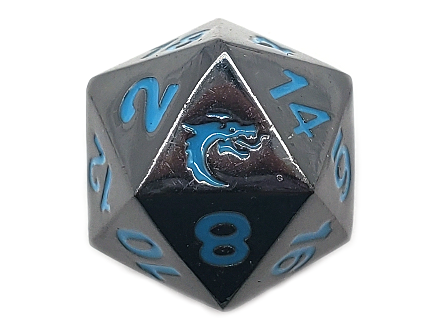 Halfling Forged - Black Nickel with Blue D20