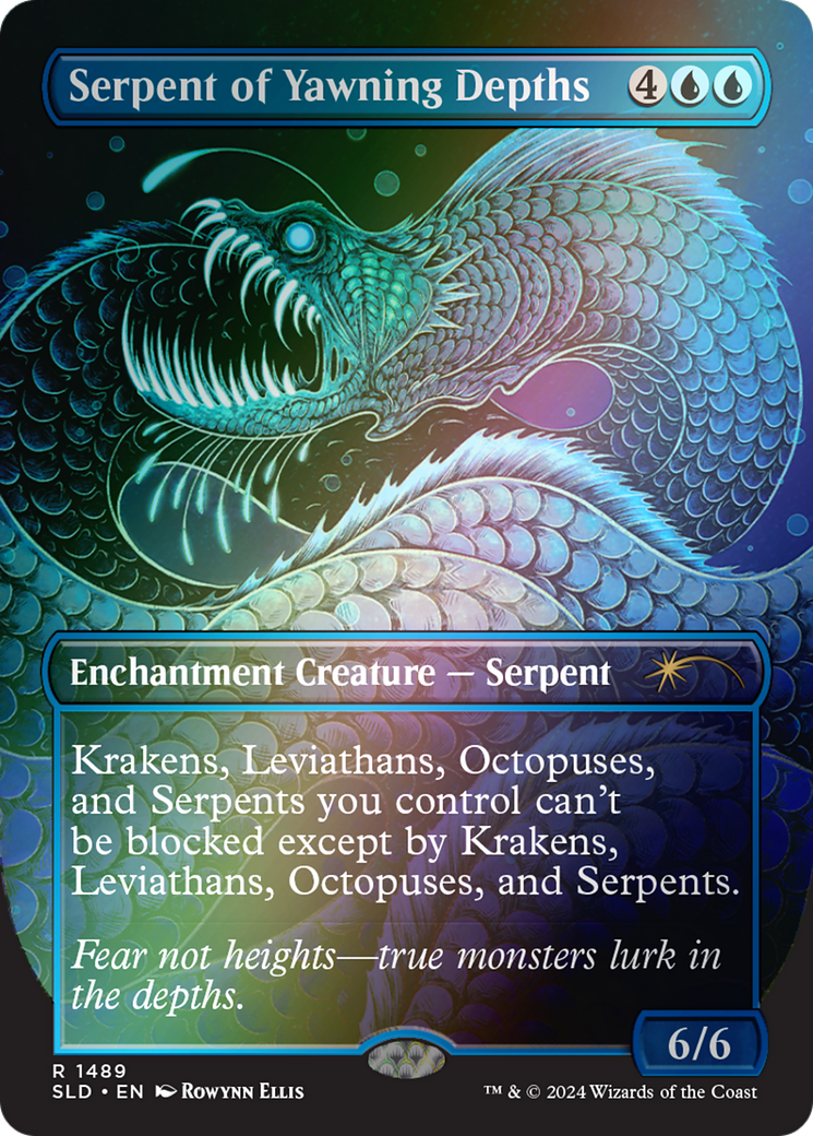 Serpent of Yawning Depths (SLD-1489★) -  (Borderless) Foil