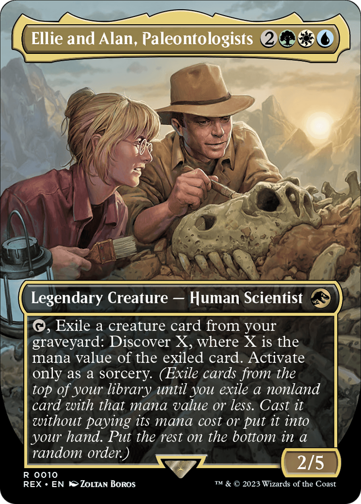 Ellie and Alan, Paleontologists (REX-010) -  (Borderless) Foil