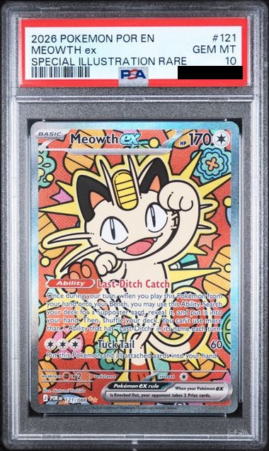 PERFECT ORDER #121 MEOWTH ex SPECIAL ILLUSTRATION RARE PSA 10