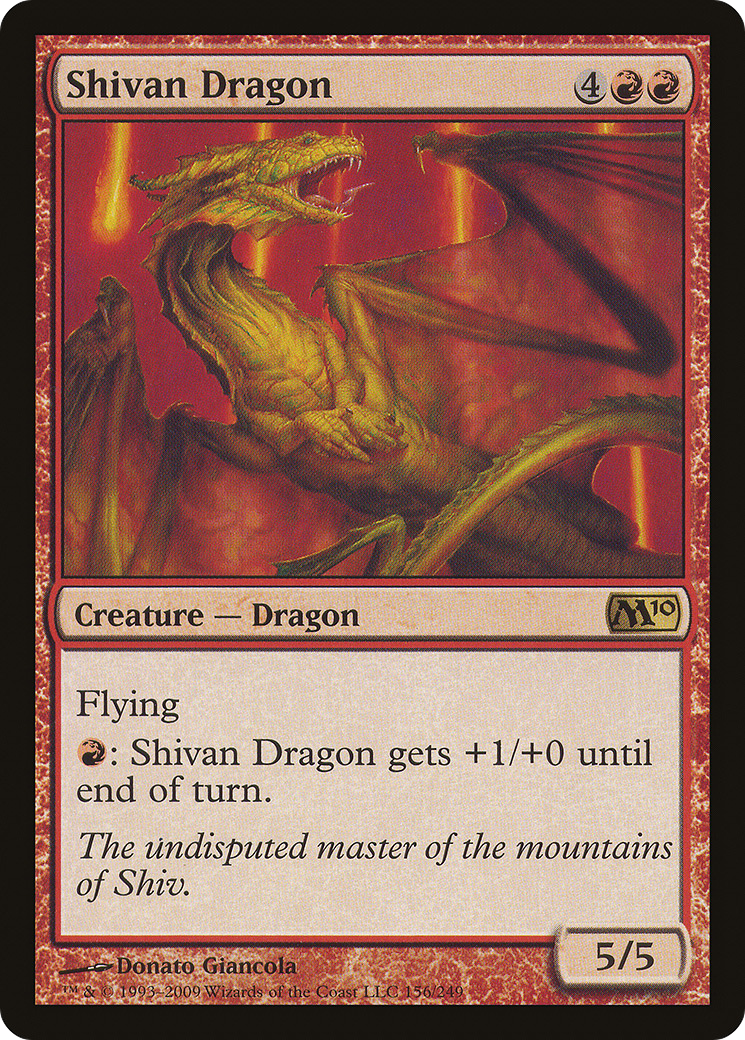 Shivan Dragon (M10-156) -  Foil