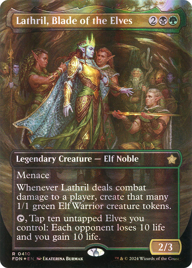 Lathril, Blade of the Elves (FDN-410) -  (Borderless) Foil