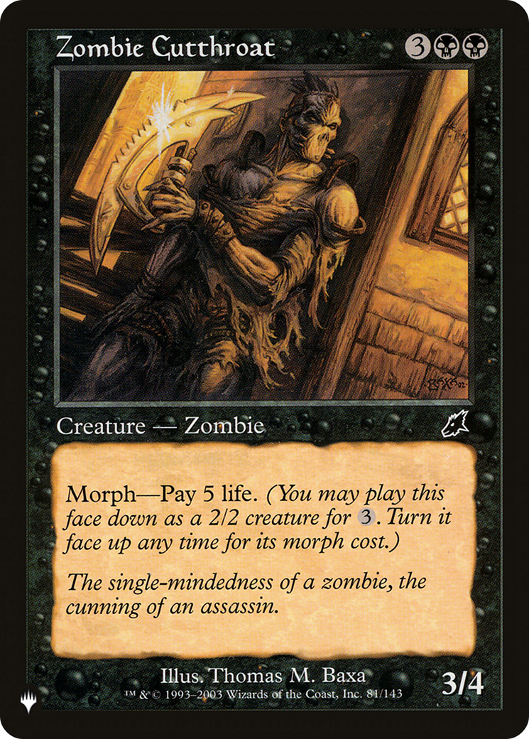 Zombie Cutthroat (LIST-SCG-81) -