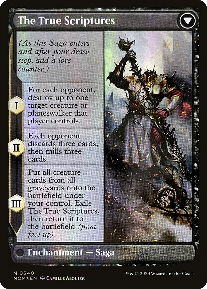 Sheoldred // The True Scriptures (MOM-340) -  (Borderless) Foil