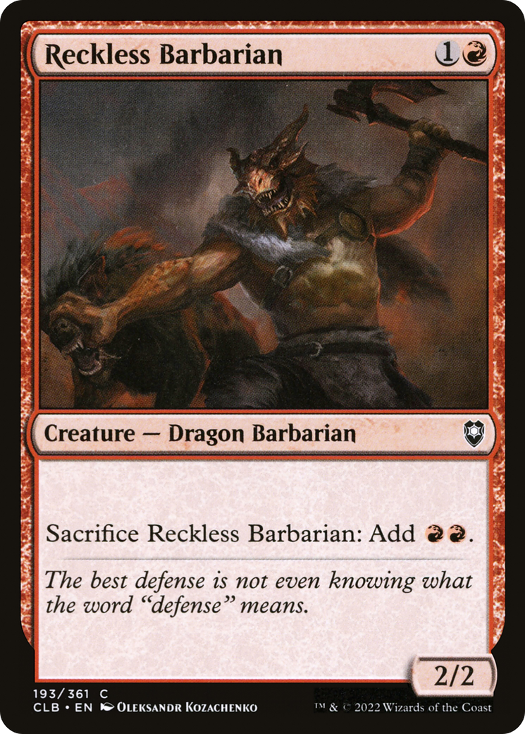 Reckless Barbarian (CLB-193) -