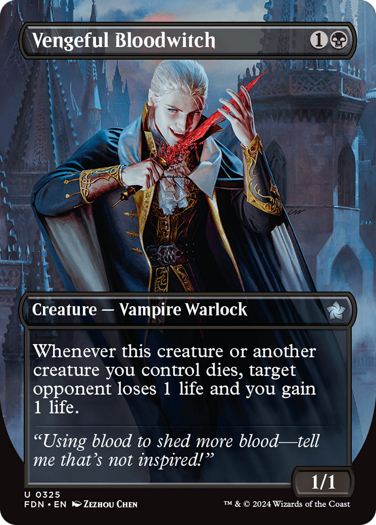 Vengeful Bloodwitch (FDN-325) -  (Borderless) Foil