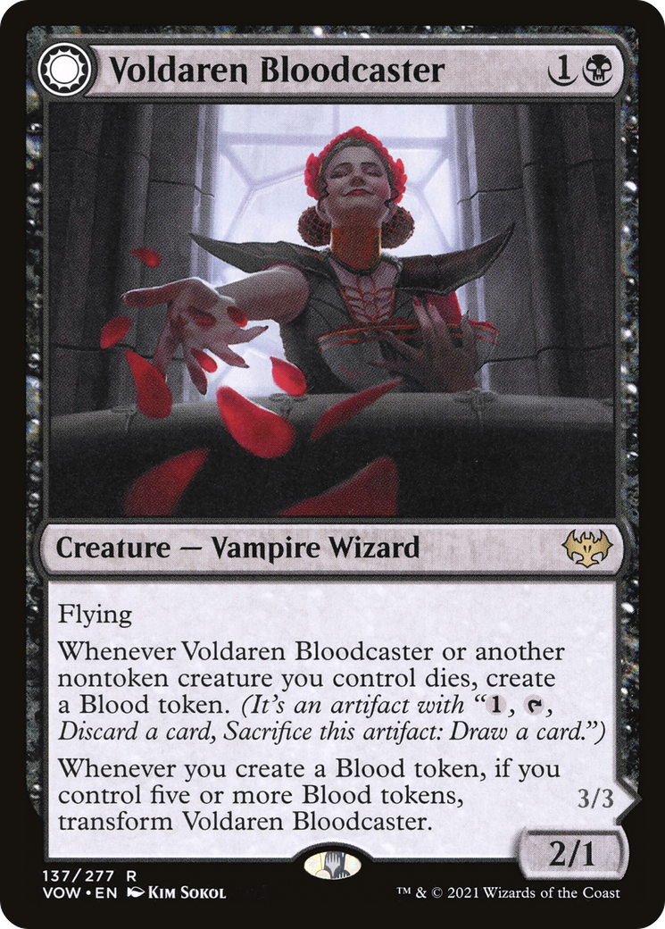 Voldaren Bloodcaster // Bloodbat Summoner (VOW-137) - : (Double Faced Transform)