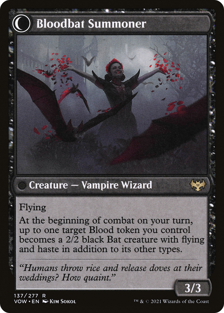 Voldaren Bloodcaster // Bloodbat Summoner (VOW-137) - : (Double Faced Transform) Foil