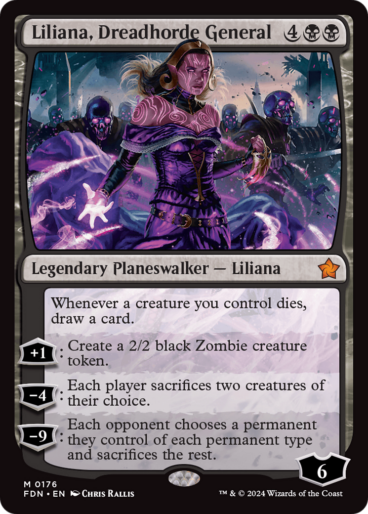 Liliana, Dreadhorde General (FDN-176) -  Foil