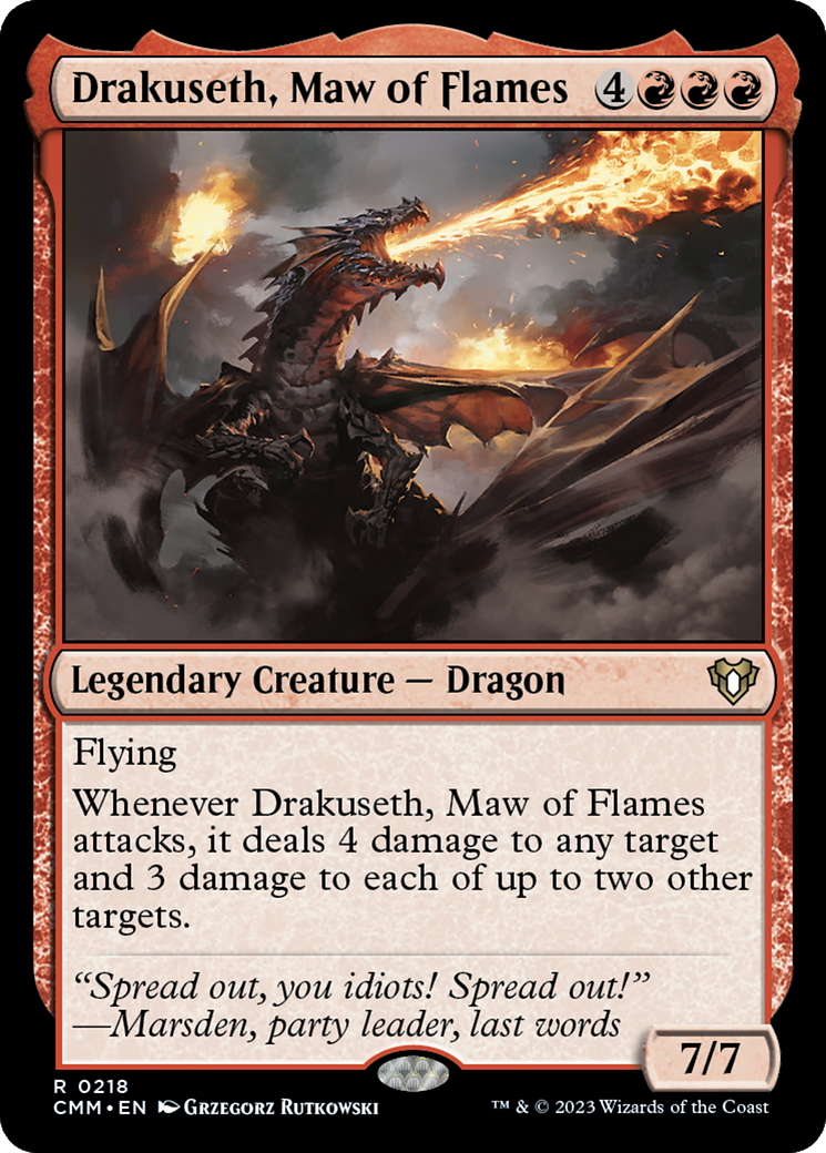 Drakuseth, Maw of Flames (CMM-218) -  Foil