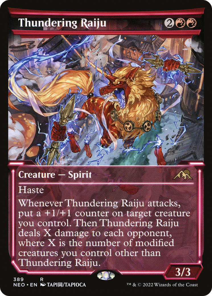 Thundering Raiju (NEO-389) - : (Showcase) Foil