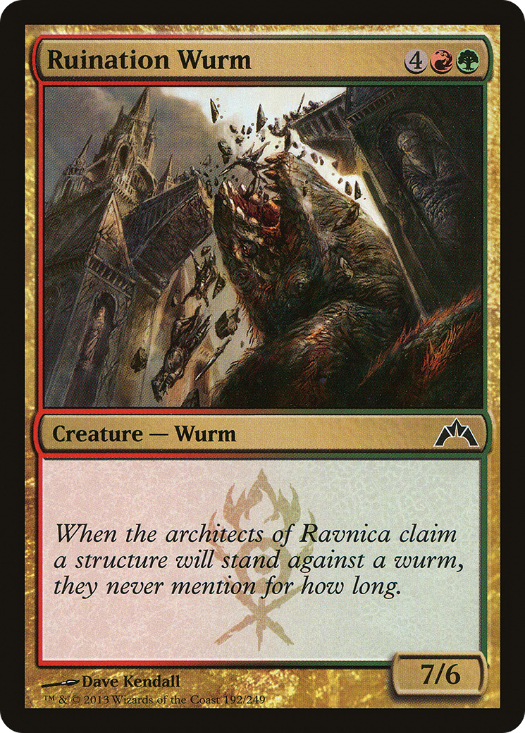 Ruination Wurm (GTC-192) -  Foil