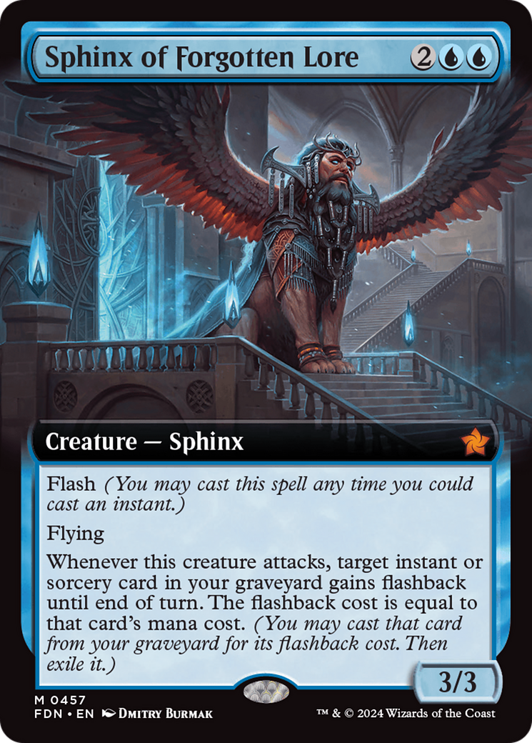 Sphinx of Forgotten Lore (FDN-457) - : (Extended Art) Foil