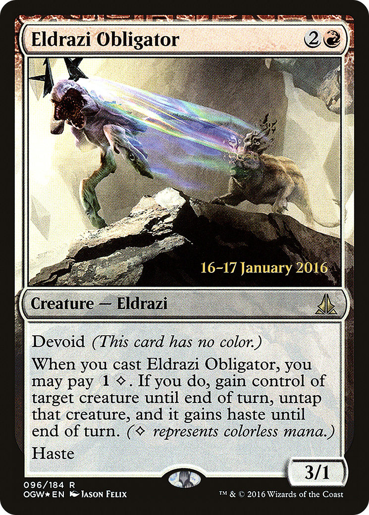 Eldrazi Obligator (PRE-96S) - : (devoid) Foil