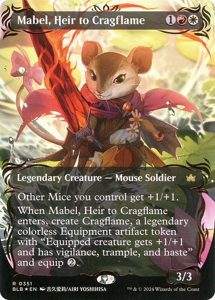 Mabel, Heir to Cragflame (BLB-351) - : (Showcase) (Borderless) Foil