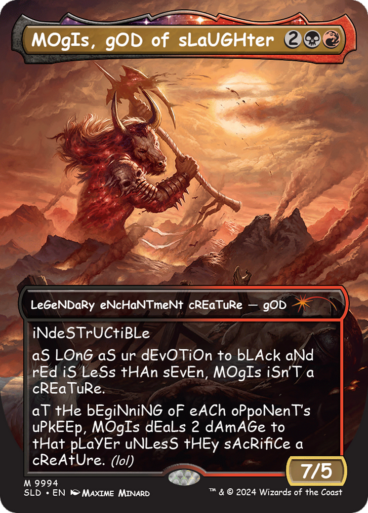 Mogis, God of Slaughter (SLD-9994) -  (Borderless) Foil