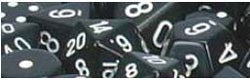 Chessex:  Opaque Black/White 12Mm D6 Dice