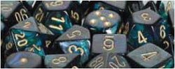 Chessex:  Scarab Jade/Gold 12Mm D6 Dice