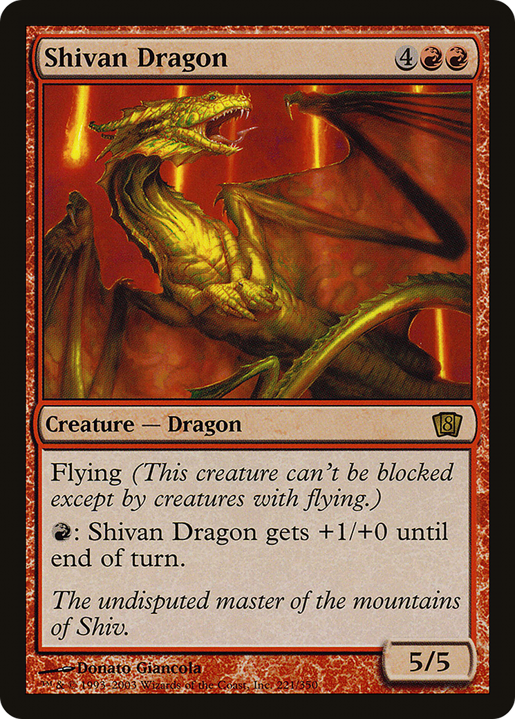 Shivan Dragon (8ED-221★) -  Foil