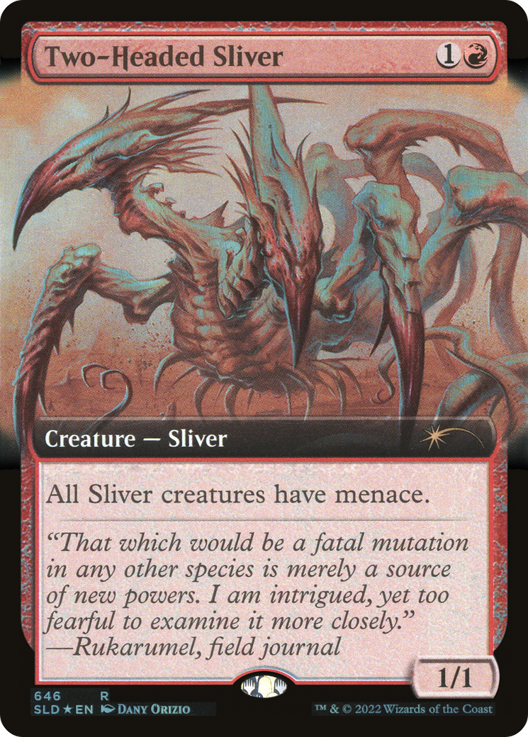 Two-Headed Sliver (SLD-646) - : (Extended Art) Foil