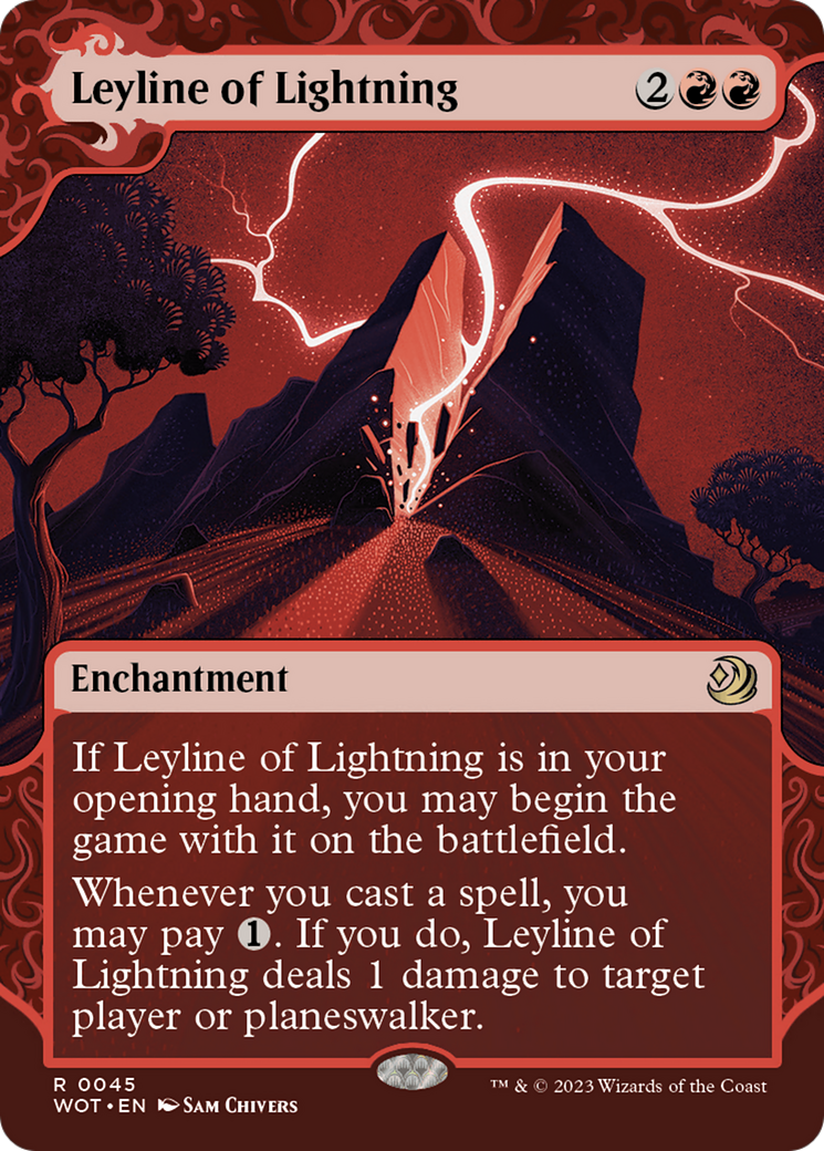 Leyline of Lightning (WOT-045) - : (Showcase) (Borderless) Foil