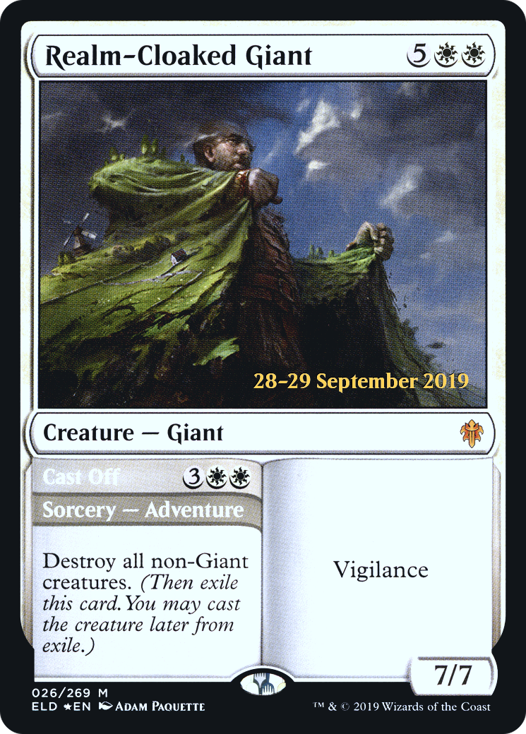 Realm-Cloaked Giant // Cast Off (PRE-26S) -  Foil