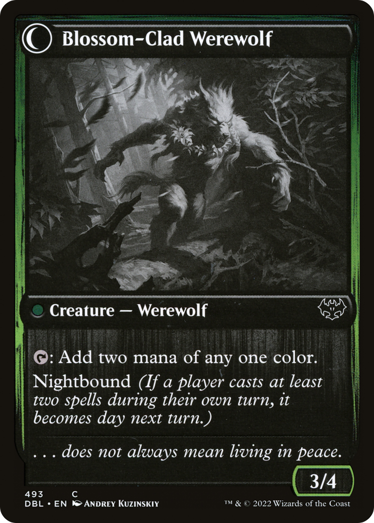 Weaver of Blossoms // Blossom-Clad Werewolf (DBL-493) - : (Double Faced Transform)