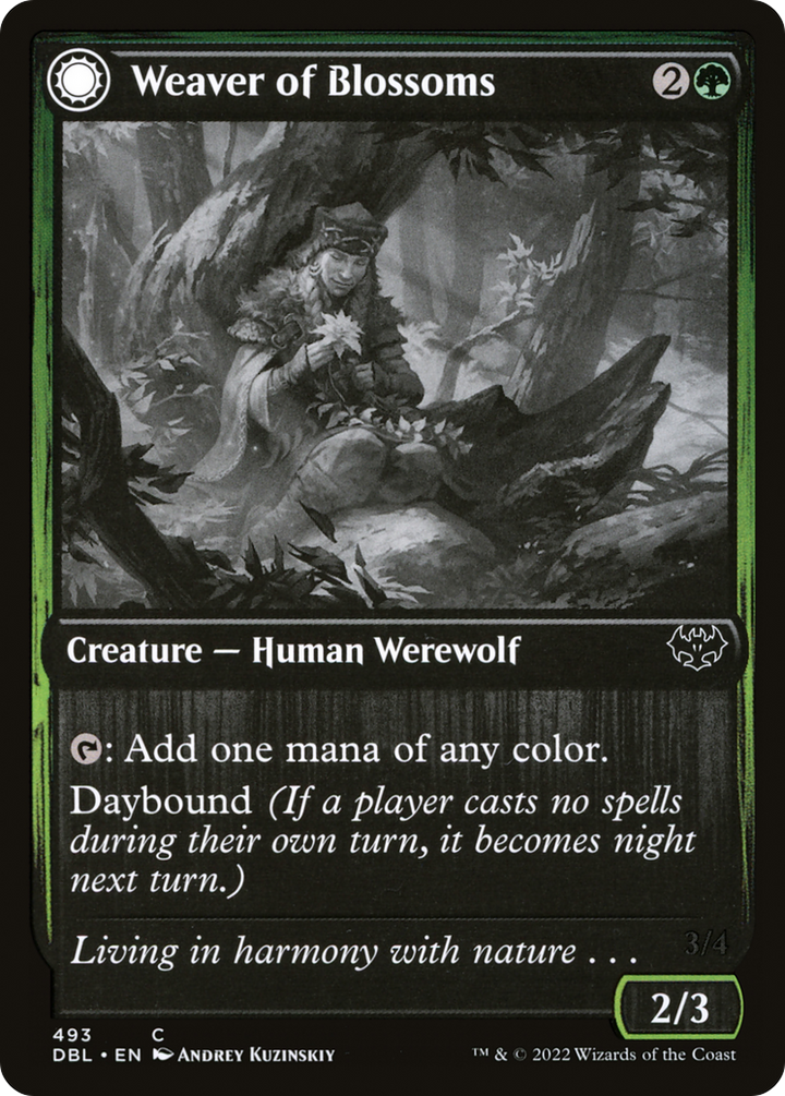 Weaver of Blossoms // Blossom-Clad Werewolf (DBL-493) - : (Double Faced Transform)