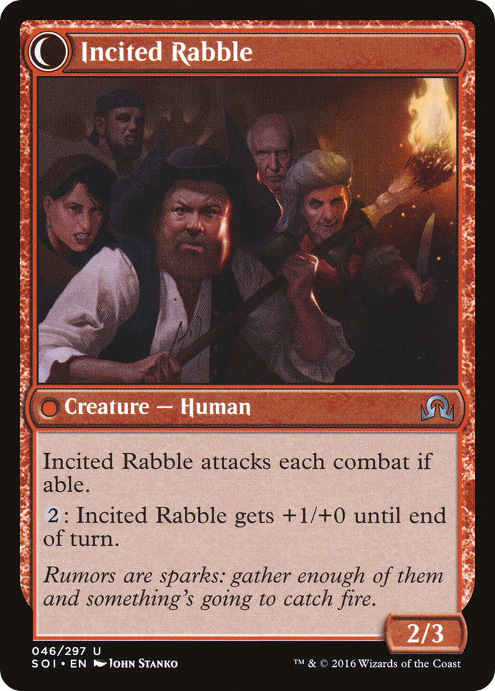 Town Gossipmonger // Incited Rabble (SOI-046) - : (Double Faced Transform) Foil