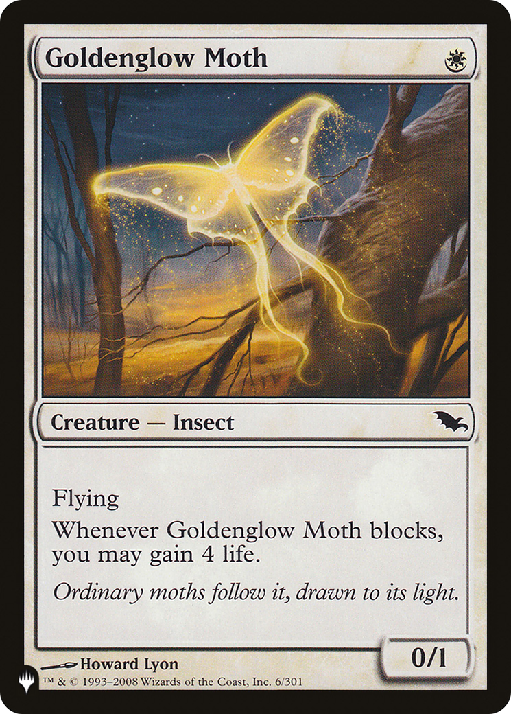 Goldenglow Moth (LIST-SHM-6) -