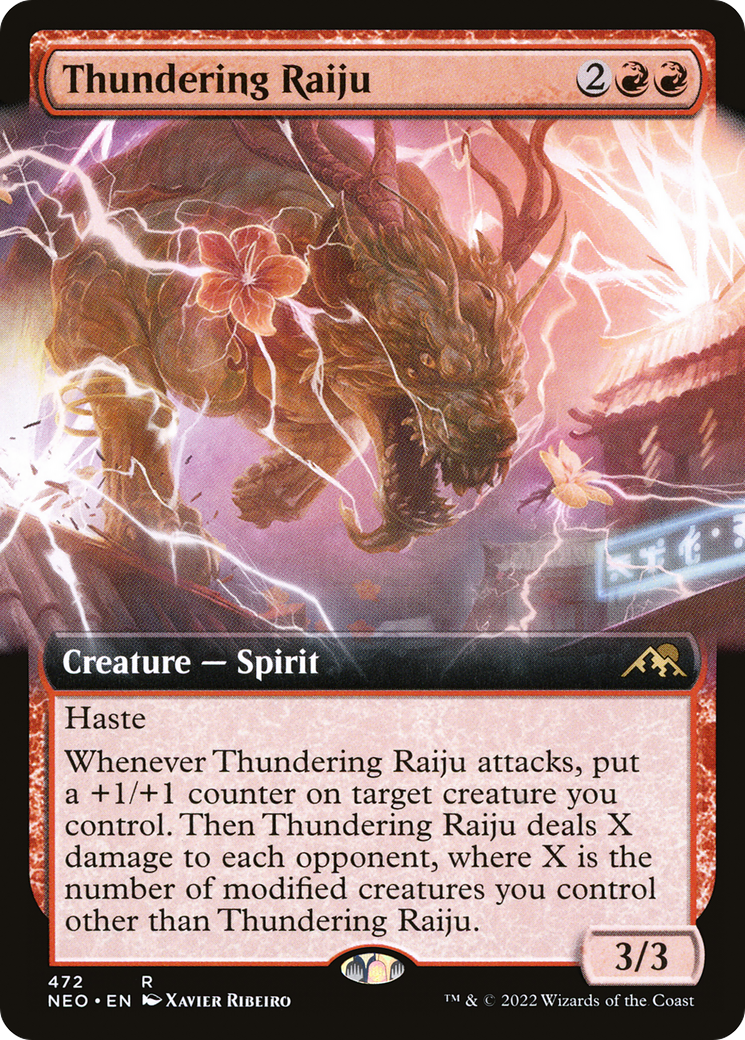 Thundering Raiju (NEO-472) - : (Extended Art) Foil