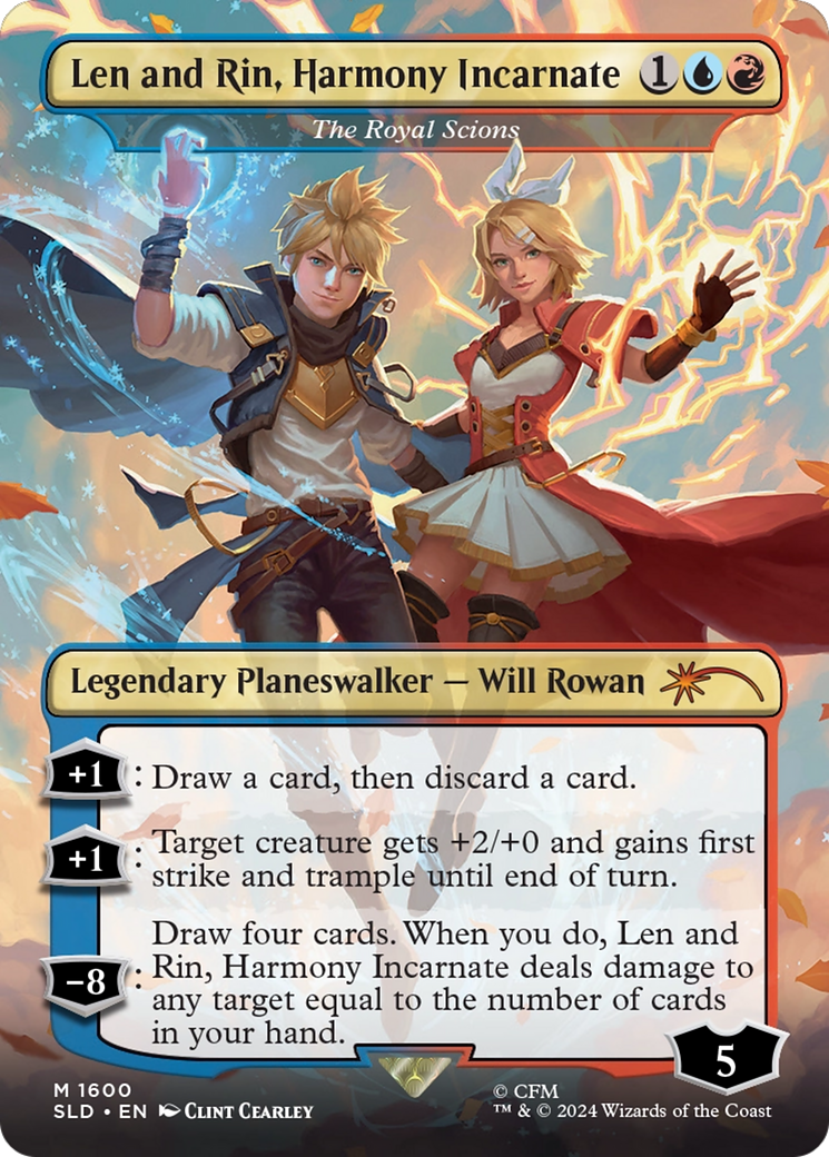 The Royal Scions (SLD-1600) -  / Len and Rin, Harmony Incarnate (Borderless) Foil