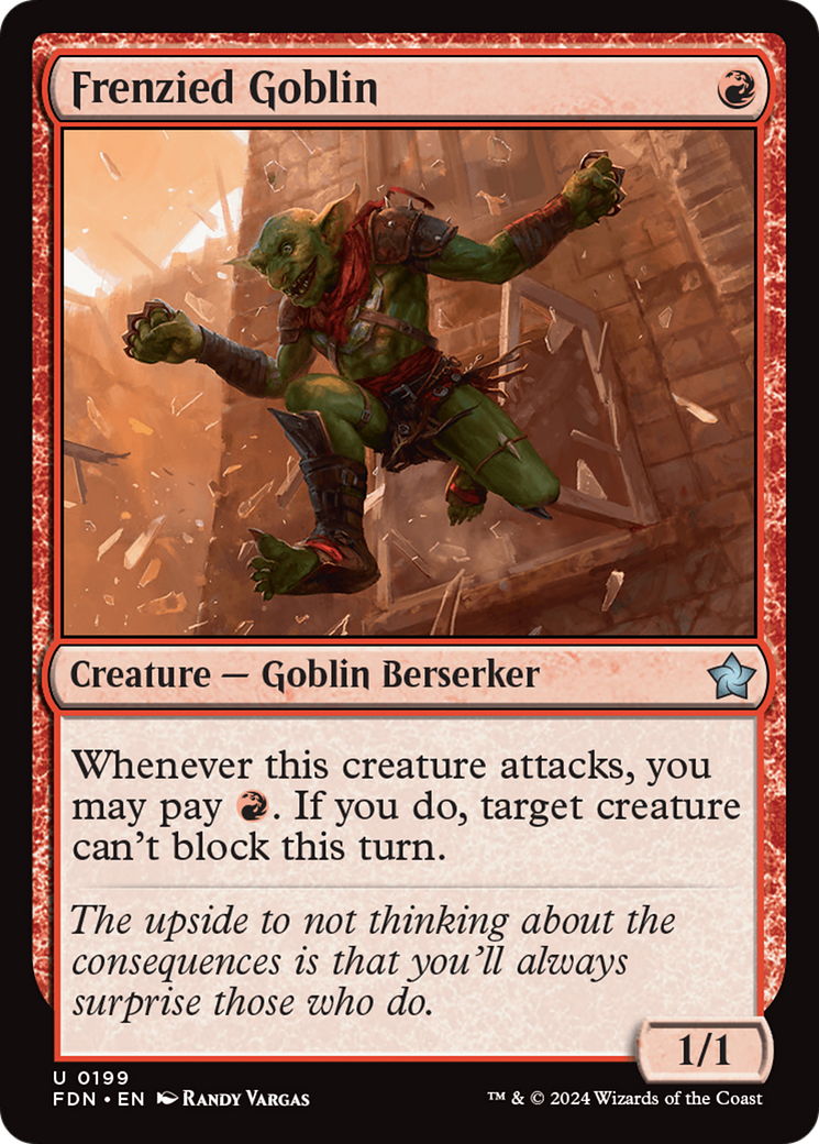 Frenzied Goblin (FDN-199) -  Foil