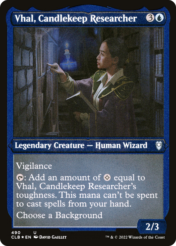 Vhal, Candlekeep Researcher (CLB-490) -  Etched Foil