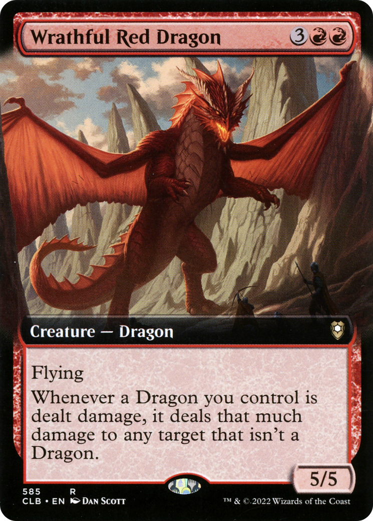 Wrathful Red Dragon (CLB-585) - : (Extended Art) Foil