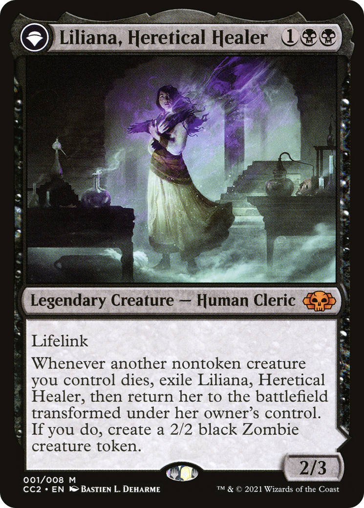 Liliana, Heretical Healer // Liliana, Defiant Necromancer (CC2-001) - : (originpwdfc)