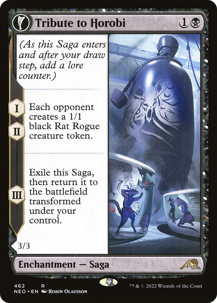 Tribute to Horobi // Echo of Death's Wail (NEO-462) - : (Extended Art, fandfc, enchantment) Foil