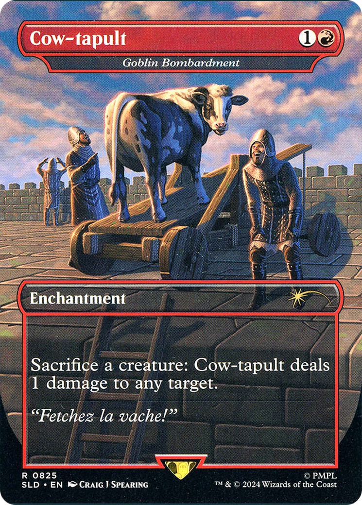 Goblin Bombardment (SLD-825) -  / Cow-tapult (Borderless)