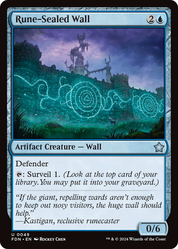 Rune-Sealed Wall (FDN-049) -  Foil