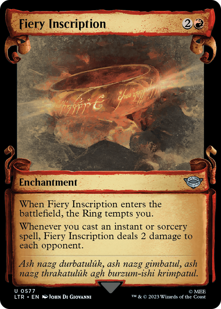 Fiery Inscription (LTR-577) - : (Showcase) Foil