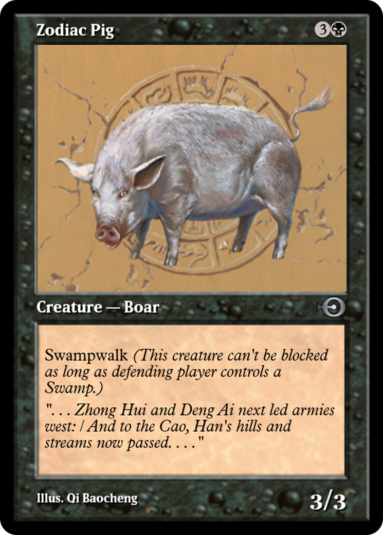 Zodiac Pig (PRM-35100) -  Foil