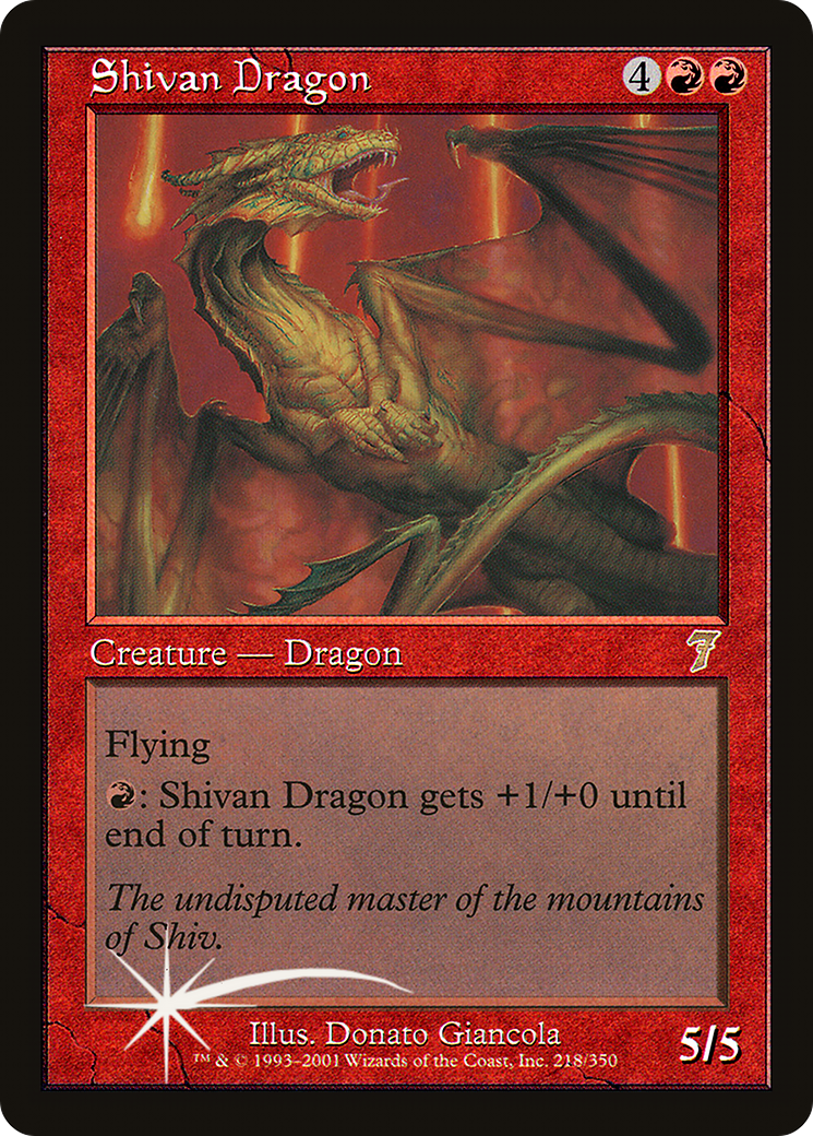 Shivan Dragon (7ED-218★) -  Foil