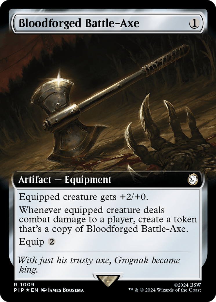 Bloodforged Battle-Axe (PIP-1009) - : (Extended Art) Foil