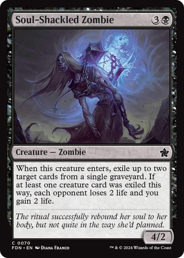 Soul-Shackled Zombie (FDN-070) -  Foil