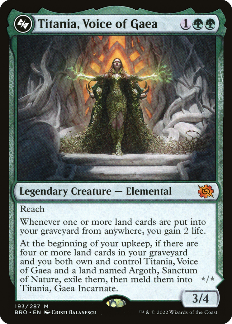 Titania, Voice of Gaea (BRO-193) -  Foil