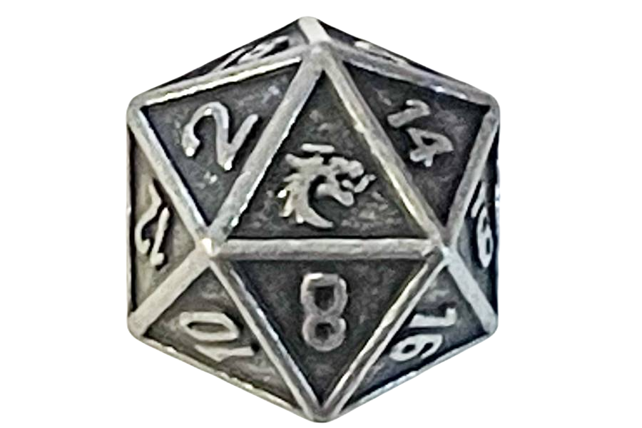 Dwarven Forged - Ancient Silver D20