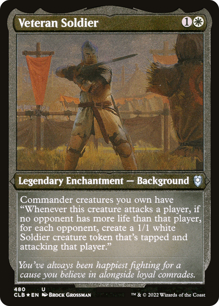 Veteran Soldier (CLB-480) -  Etched Foil